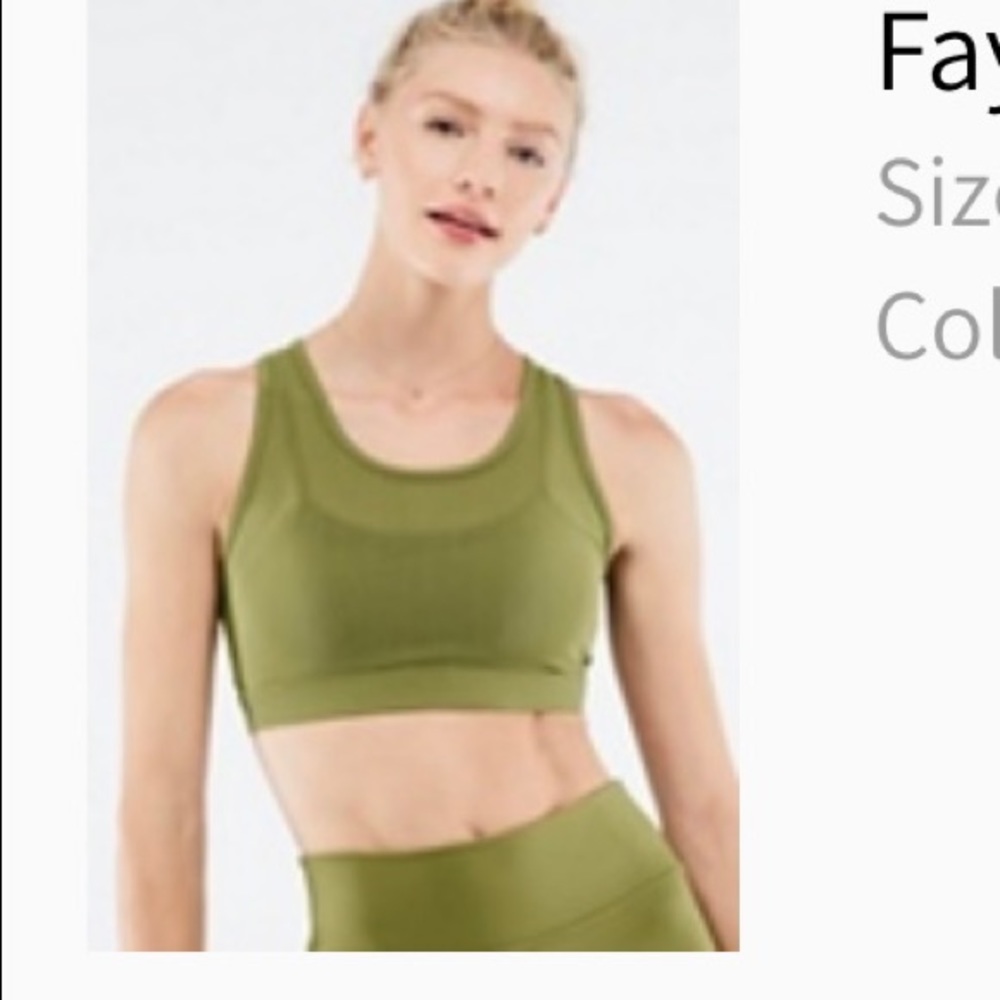 4x Fabletics Faye High impact sports bra in Olive